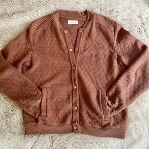 HARRIS WILSON SNAP BUTTON FRONT CARDIGAN  - S